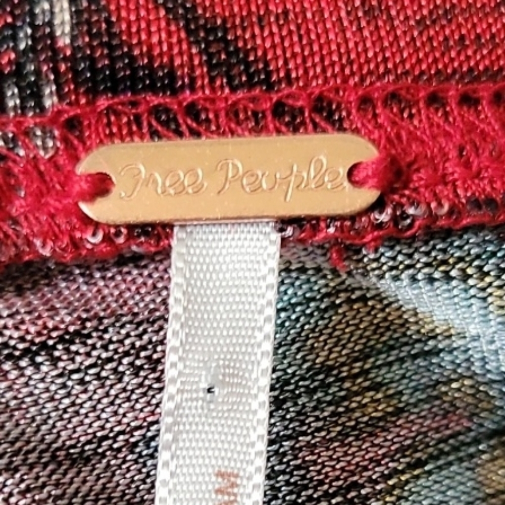 Free People Women's Dock Street Red Floral Combo Top - Picture 6 of 16